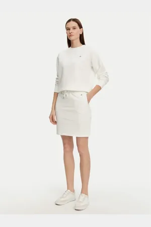 GANT Rokken, Dames, Wit, L, Katoen, Rok sweat 4200274 Ecru Regular Fit