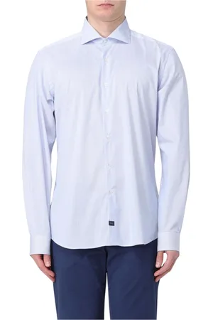 FAY Overhemden, Heren, Blauw, 4Xl, Katoen, Lichtblauw Overhemd
