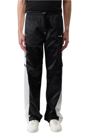 AMIRI Broeken, Heren, Zwart, L, Nylon, Luxe Zwarte Streetwear Track Broek