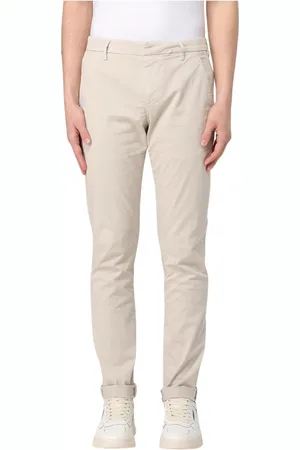 Dondup Broeken, Heren, , W31, Katoen, Witte Slim Fit Chinos Broek