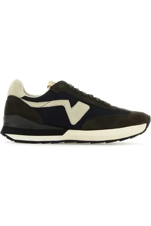 VISVIM Schoenen, Heren, Zwart, 43 EU, Suède, Kleurrijke Stof en Suède Trainer Sneakers