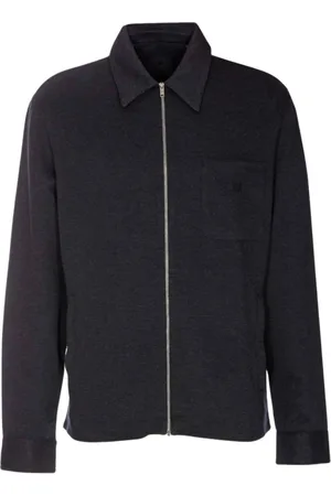 Givenchy Jassen, Heren, Grijs, M, Grijze Zip Up Jas