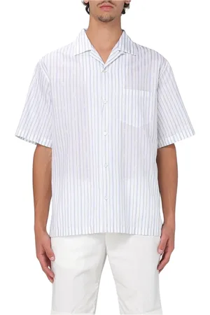Alexander McQueen Overhemden, Heren, Wit, L, Katoen, Luxe Gestreept Overhemd voor Mannen