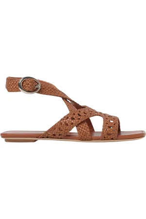 Stuart Weitzman Schoenen, Dames, Bruin, 40 EU, Bruine Leren Platte Schoenen