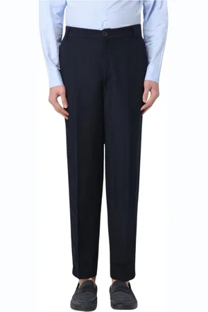 Armani Exchange Broeken, Heren, Blauw, W33, Blauwe Straight Leg Broek Stijlvol Comfort