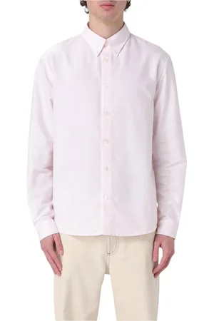A.P.C. Overhemden, Heren, Roze, L, Ivoor Relaxed Fit Overhemd