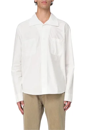 OUR LEGACY Overhemden, Heren, Wit, XL, Katoen, Witte Poplin Katoenen Overhemd
