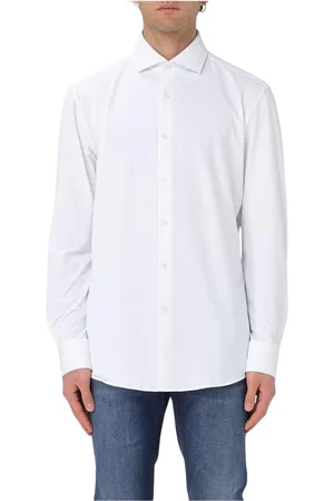 HUGO BOSS Overhemden, Heren, Wit, M, Stijlvol Roze Overhemd