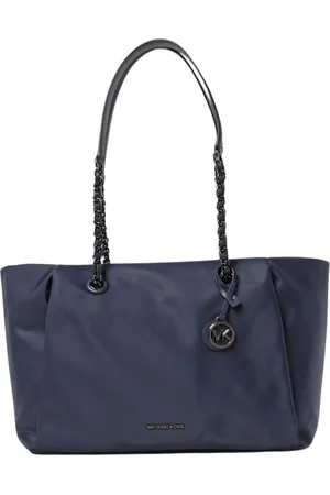 Michael Kors Tassen, Dames, Blauw, ONE Size, Nylon, Stijlvolle Zwarte Tote Tas