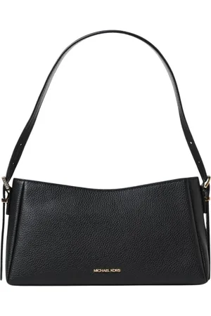Michael Kors Tassen, Dames, Zwart, ONE Size, Leer, Zwarte Ketting Schoudertas
