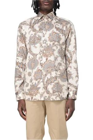 Etro Overhemden, Heren, , L, Paisley Zijden Overhemd