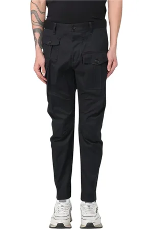 Dsquared2 Broeken, Heren, Zwart, L, Zwarte Cargo Broek Stijlvol Ontwerp