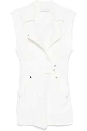 IRO Jumpsuits & Playsuits, Dames, Wit, S, Witte Jumpsuit met Drukknopen Sluiting