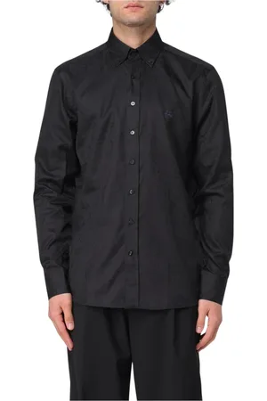 Etro Overhemden, Heren, Zwart, L, Katoen, Zwarte Paisley Katoenen Overhemd