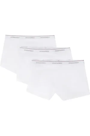 Dsquared2 Ondergoed, Heren, Wit, L, Katoen, Wit Katoenen Jacquard Logo Ondergoed
