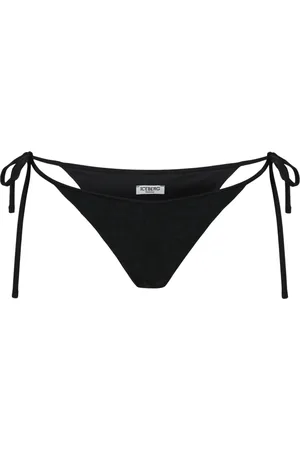 Iceberg Badkleding, Dames, Zwart, S, Zwarte zwembroek met zijbandjes en allover -logo