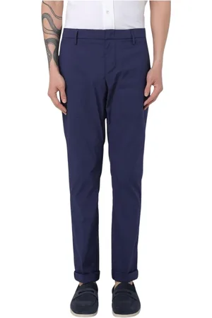 Dondup Broeken, Heren, Blauw, W36, Klassieke Beige Slim-Fit Broek