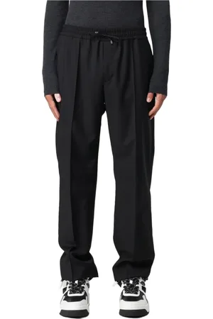 VALENTINO Broeken, Heren, Zwart, L, Wol, Stijlvolle en Comfortabele Joggingbroek voor Mannen