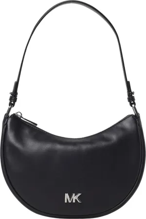 Michael Kors Tassen, Dames, Zwart, ONE Size, Elegante Beige Leren Handtas