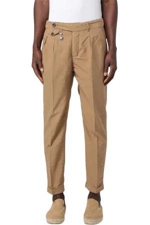 Manuel Ritz Broeken, Heren, , M, Linnen, Geplooide Linnen Broek