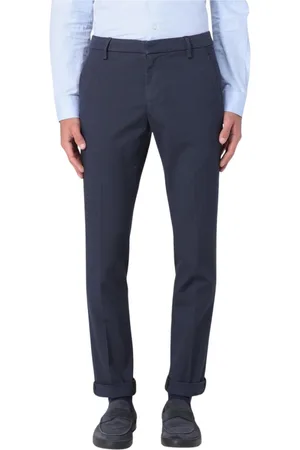 Dondup Broeken, Heren, Blauw, W33, Katoen, Groene Slim Fit Chino
