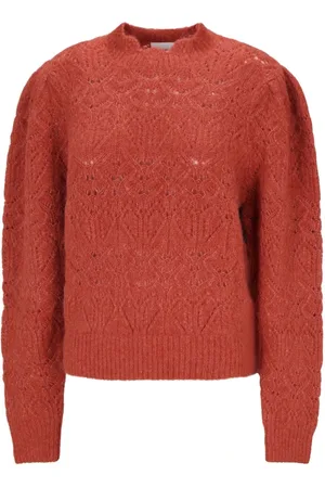 Isabel Marant Truien, Dames, Rood, L, Oranje Trui Blijf Gezellig Winter Garderobe