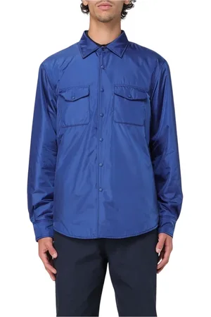 Aspesi Overhemden, Heren, Blauw, XL, Multicolor Overhemd Lange Mouwen Mannen