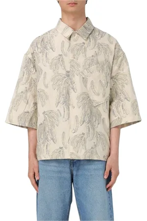 Jacquemus Overhemden, Heren, , S, Katoen, Banana Print Relaxte Fit Shirt