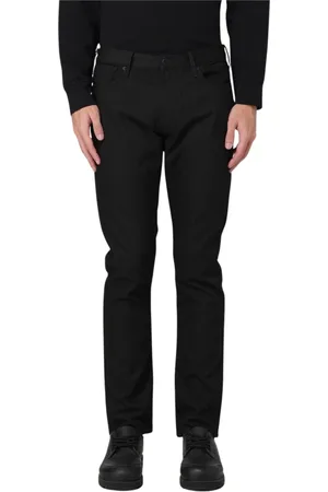 Emporio Armani Jeans, Heren, Zwart, W33, Blauwe Straight Fit Jeans