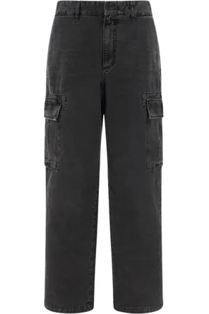 Givenchy Jeans, Heren, Zwart, L, Katoen, Zwarte Cargo Broek met Zakken