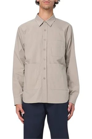 Aspesi Overhemden, Heren, , M, Katoen, Multicolor Patch Pocket Lange Mouw Shirt