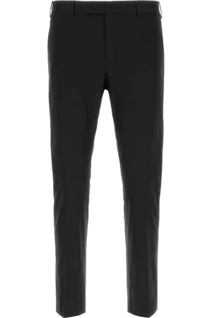 PT Torino Broeken, Heren, Zwart, L, Katoen, Zwarte Stretch Katoenmix Broek