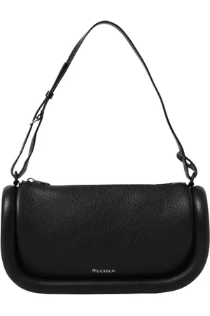 J.W.Anderson Tassen, Dames, Zwart, ONE Size, Leer, Zwarte Leren Schoudertas