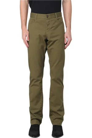 Saint Laurent Broeken, Heren, Groen, W31, Khaki Casual Broek Moderne Stijl