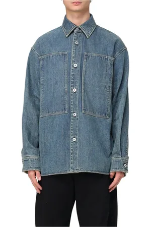 Jil Sander Overhemden, Heren, Blauw, S, Denim, Blauwe Denim Relaxte Fit Shirt