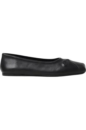 Marni Schoenen, Dames, Zwart, 40 EU, Leer, Klassieke Zwarte Ballerina Flats
