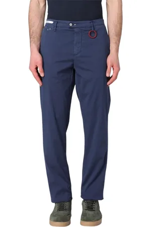sartoria tramarossa Broeken, Heren, Blauw, W30, Katoen, Blauwe relaxte pasvorm broek