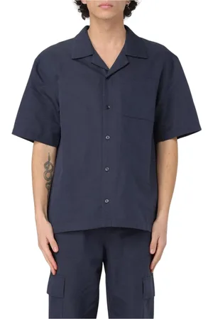 Colmar Overhemden, Heren, Blauw, L, Katoen, Navy Kraagshirt voor Mannen