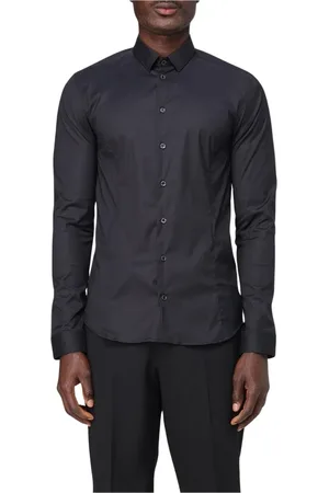 Patrizia Pepe Overhemden, Heren, Zwart, M, Zwarte Button-Up Jurk Overhemd