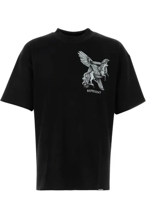 Represent Tops, Heren, Zwart, L, Katoen, Zwart Katoen Elegance In Motion T-Shirt