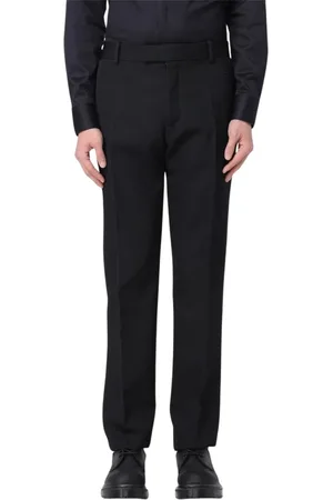 Alexander McQueen Broeken, Heren, Zwart, XL, Zwarte broek met smal toelopende pijpen en riemlussen