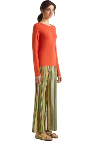 Maliparmi Tops, Dames, Oranje, XS, Oranje Jersey T-Shirt