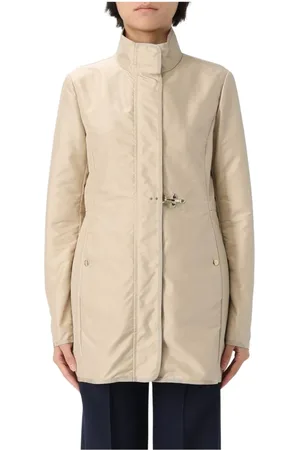 FAY Mantels, Dames, , XS, Blauwe Gewatteerde Jas voor Vrouwen