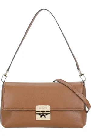 Michael Kors Tassen, Dames, Bruin, ONE Size, Leer, Stijlvolle Flap Crossbody Tas