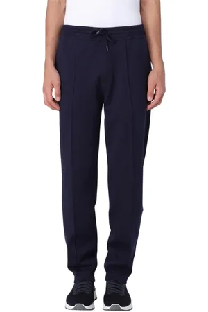 Brunello Cucinelli Broeken, Heren, Blauw, L, Wol, Blauwe Wollen Plooiende Broek