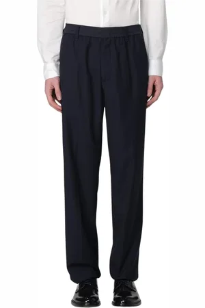 Armani Exchange Broeken, Heren, Blauw, W30, Marineblauwe Slim-Fit Tapered Broek