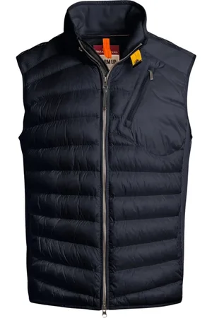 Parajumpers Jassen, Heren, Blauw, XL, Blauwe Hybride Vest met Meerdere Zakken