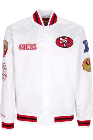 Mitchell & Ness Jassen, Heren, Wit, M, Polyester, NFL Hometown Bomber Jack Wit