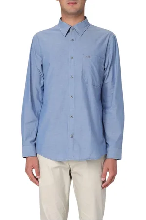 Armani Exchange Overhemden, Heren, Blauw, M, Denim, Denim Overhemd