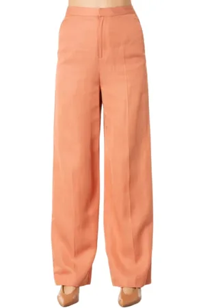 Isabelle Blanche Broeken, Dames, Oranje, M, Katoen, Wijde broek - Macaroon kleur